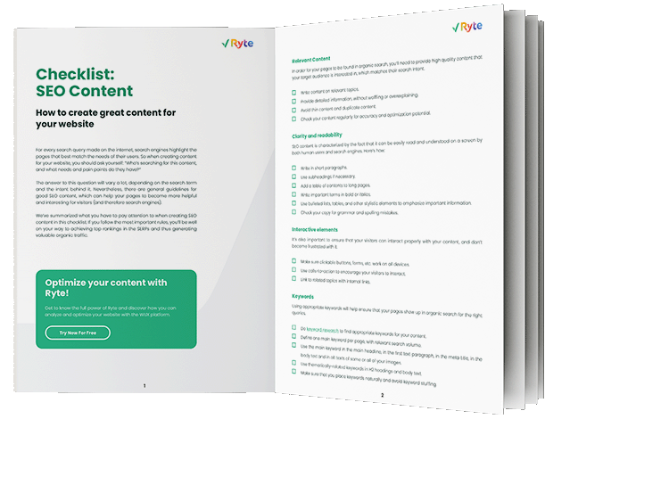 Preview SEO content checklist