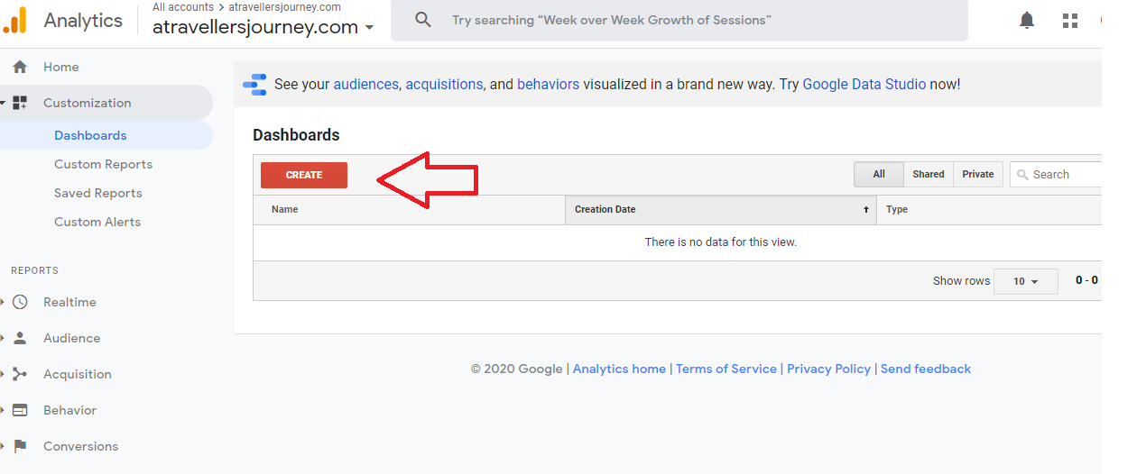 Google-Analytics-Dahboard-Create  