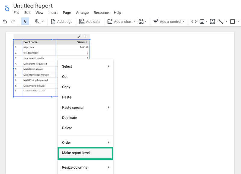 Google-looker-studio-make-report-level  